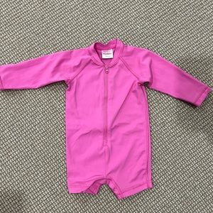 Like new Hanna Andersson Baby Long Sleeve Rash Guard Swimsuit, 6 - 12 months